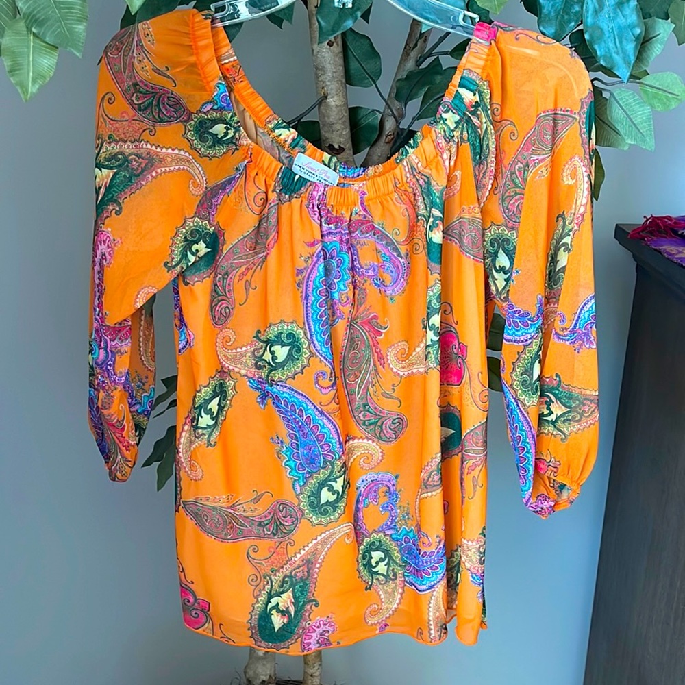 NY&C Sweet Pea Paisley & Floral Boho Top